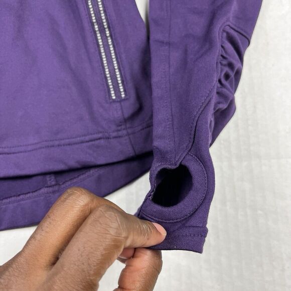 Athleta Womens Half Mile Running Jacket Purple Performance Hooded Full Zip XS/S - Picture 3 of 12